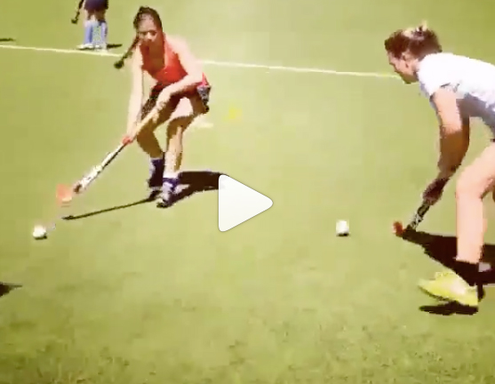 Hockey oefening warming up